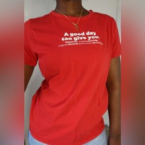 Women’s Red Graphic Tee